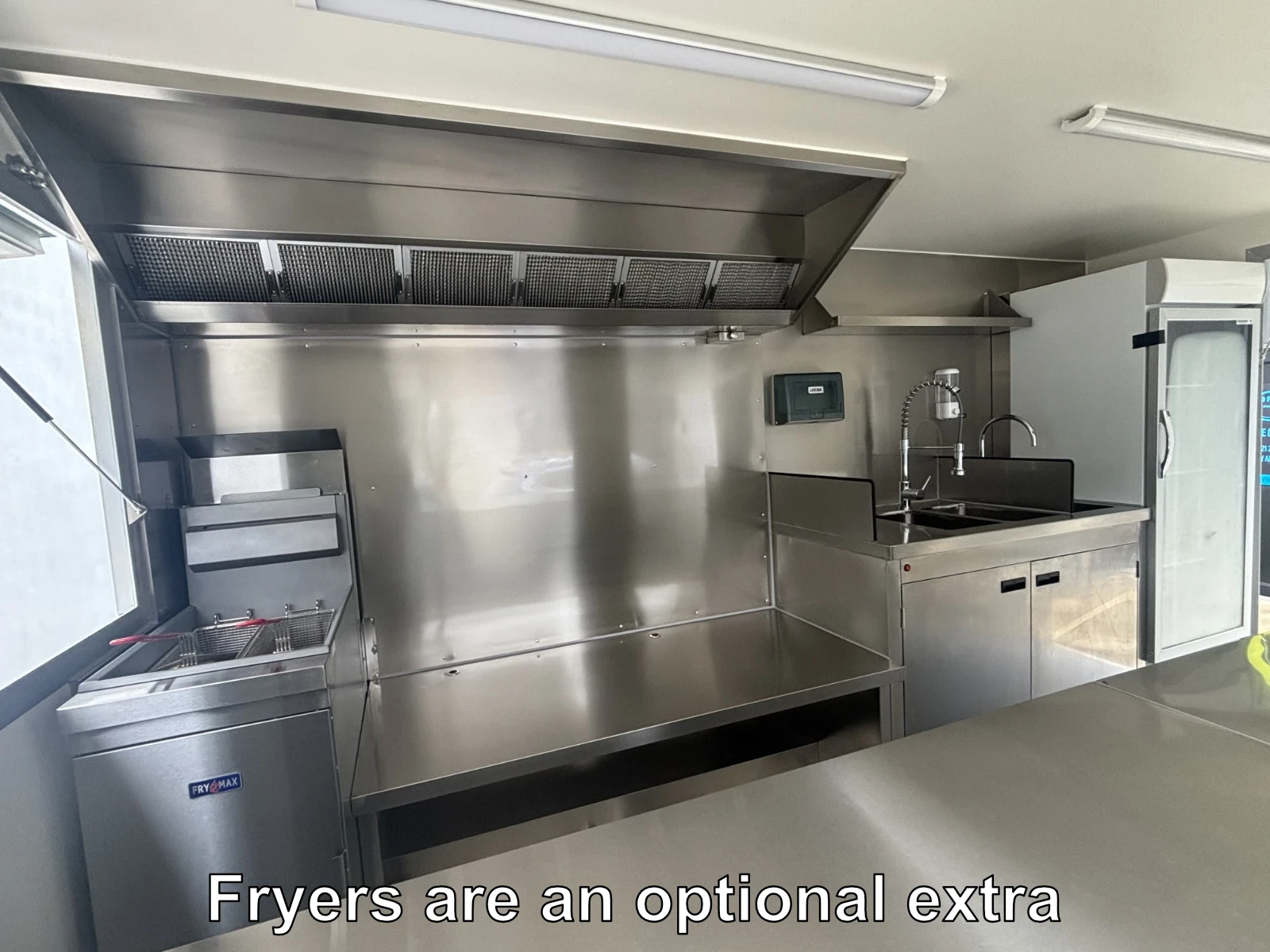 Inside View - Black 4m - Food Trailer For Sale Tauranga