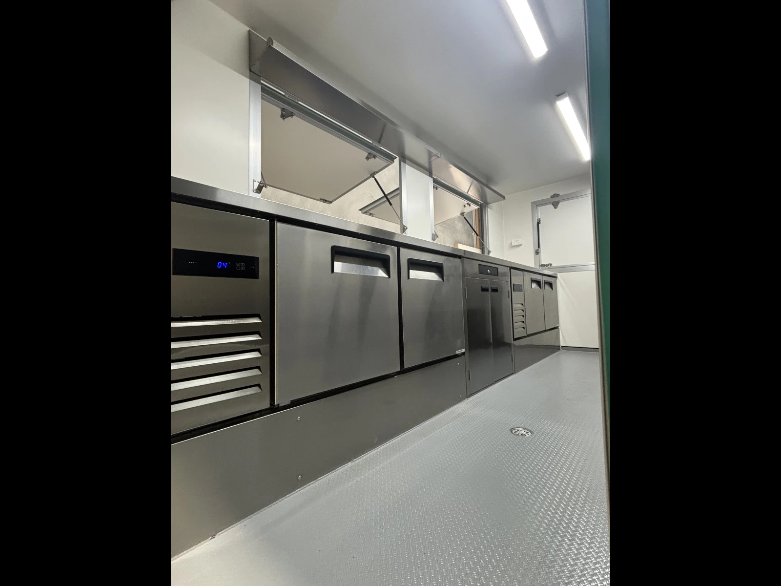 Inside View - Black 4m - Food Trailer For Sale Tauranga