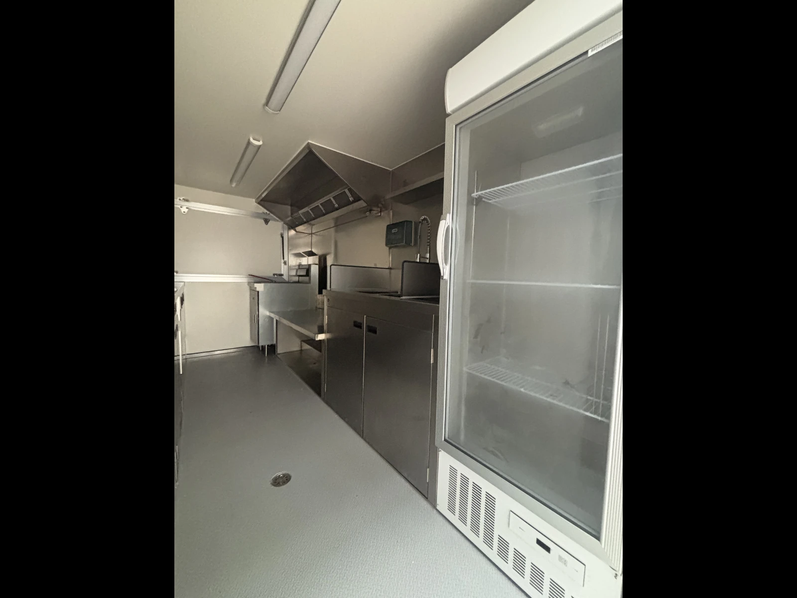 Inside View - Black 4m - Food Trailer For Sale Tauranga